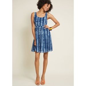 Modcloth Freeing Feeling A-line Dress - Shibori
